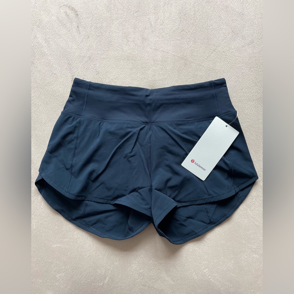 Lululemon Speed Up MR Short 4” *Lined Size 4 TRNV True Navy NWT
